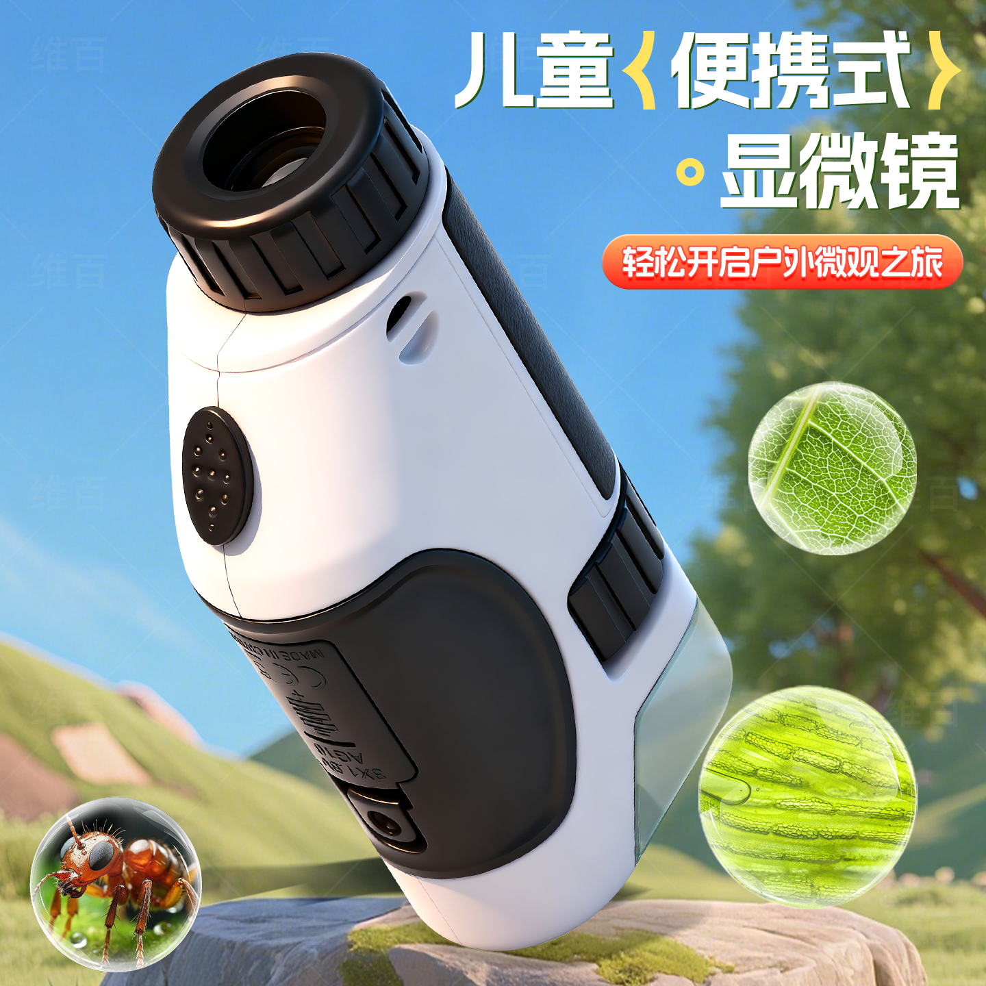 迷你手持显微镜可放大80倍