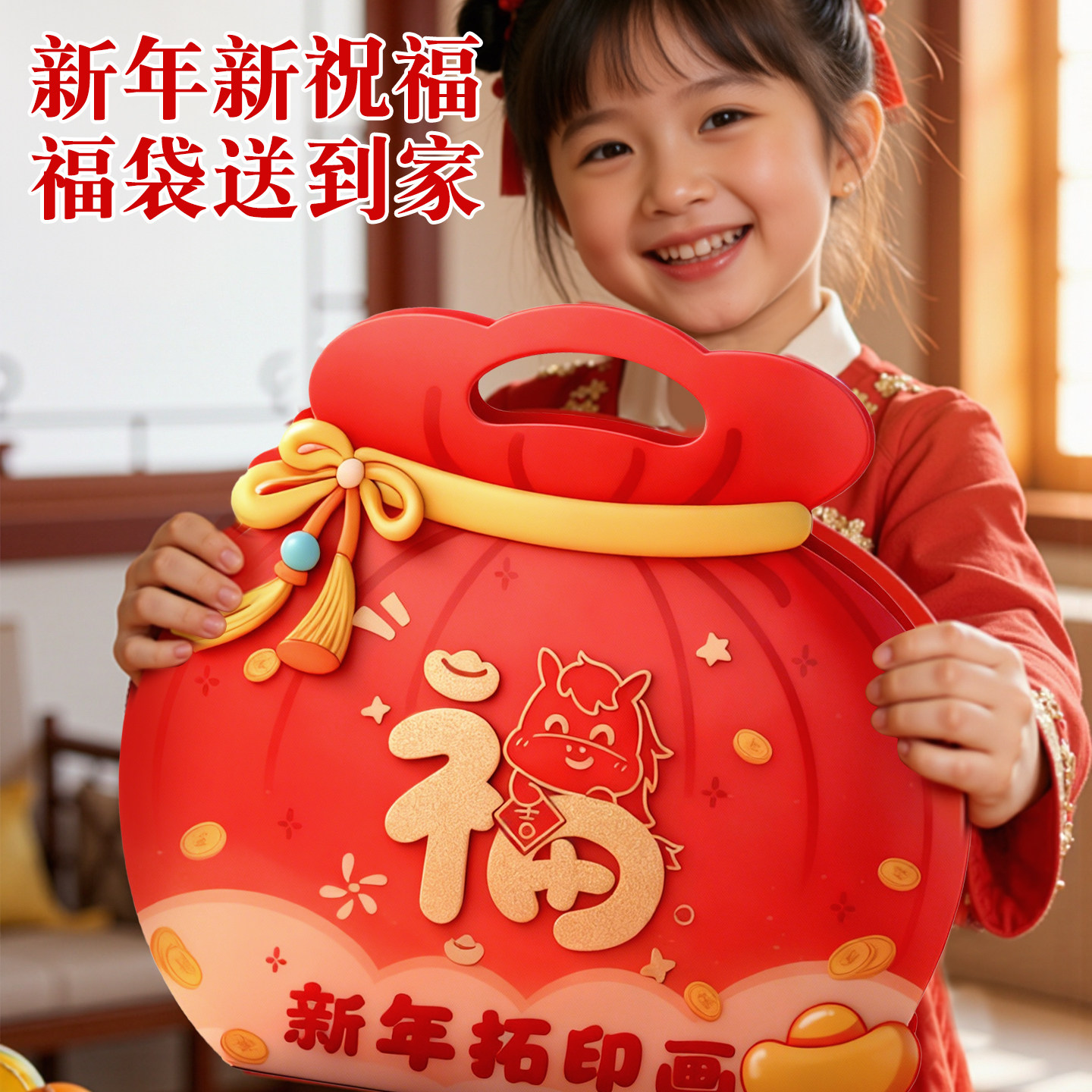 2026新年福字拓印画儿童手工diy制作全套材料马年模板8幼儿园礼物,玩具/童车/益智/积木/模型,其他手工制作,淘宝优惠券,粉丝福利购,淘宝优惠卷