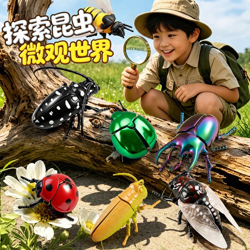 发条昆虫会动爬行立体仿真甲壳虫