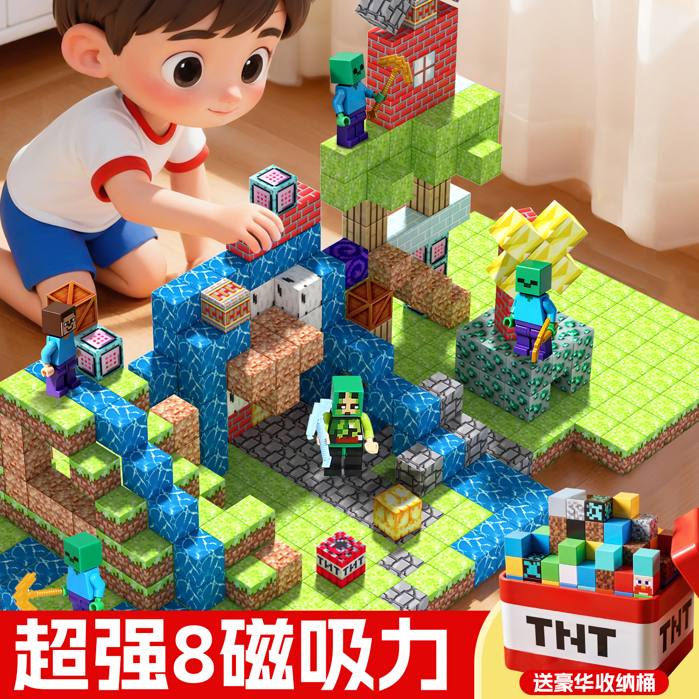 磁吸小颗粒积木高难度巨大型正版