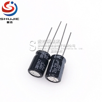 （10只）进口原装直插电解电容 25V220UF 8*11.5 YXF 高频长寿命