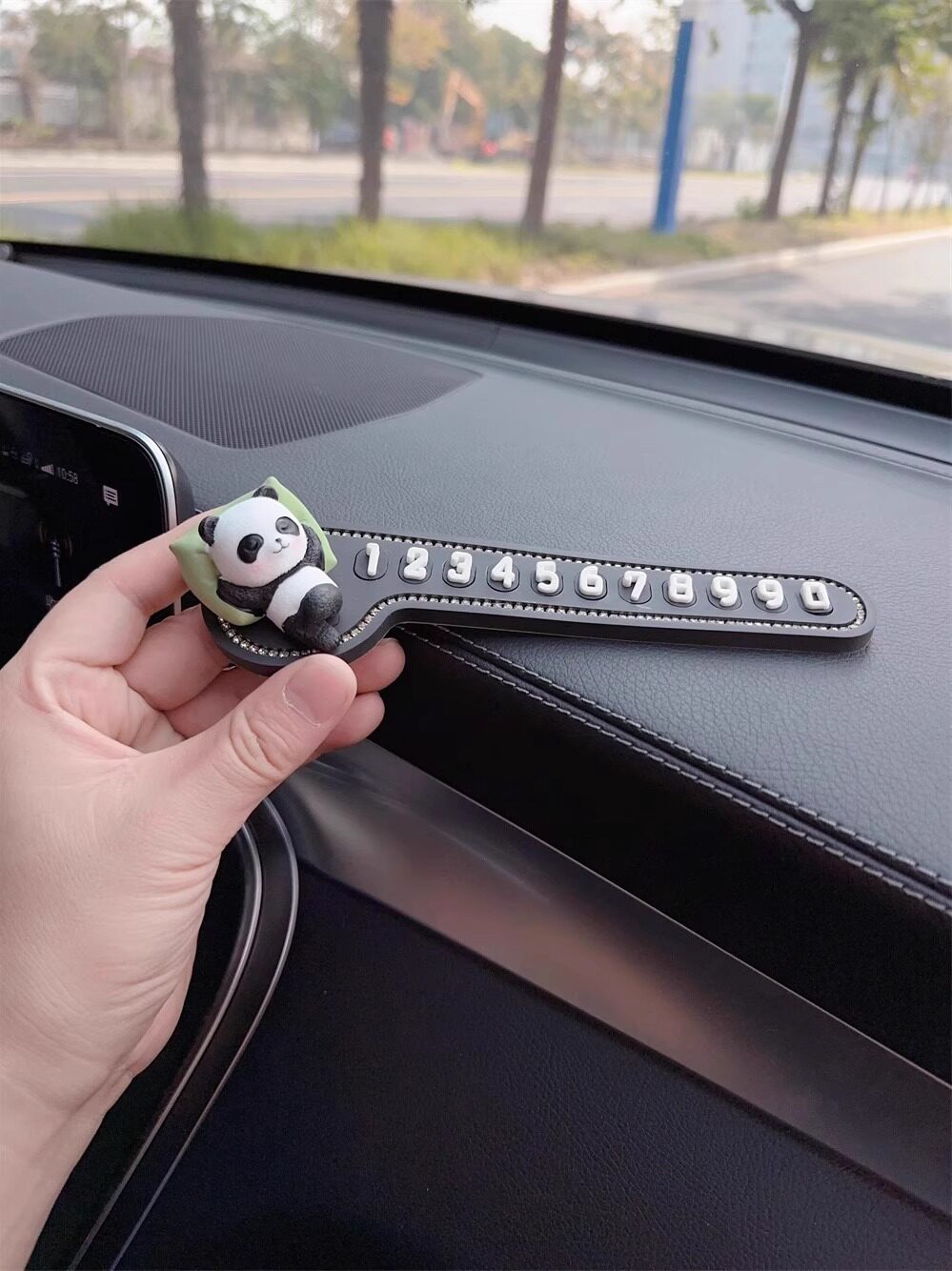 汽车临时停车号码牌创意车载停靠用品摆件免粘号码牌隐藏式挪车电