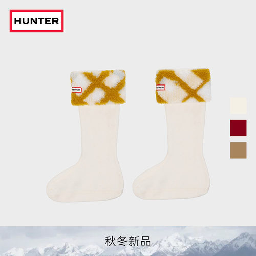 HUNTER早秋女毛绒保暖长筒袜