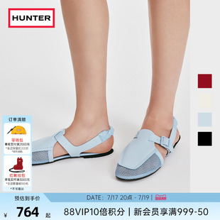 HUNTER2026春夏新款女士网眼平底包头凉鞋度假通勤简约休闲凉鞋