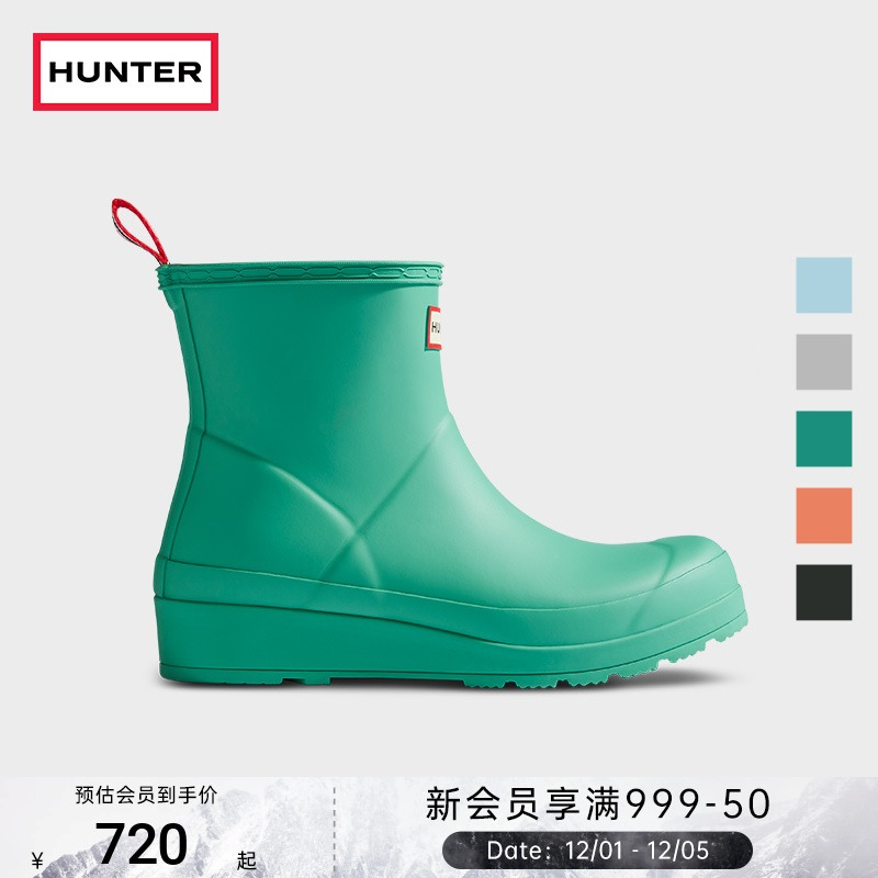 雨靴酷玩hunter涉水鞋矮筒短靴