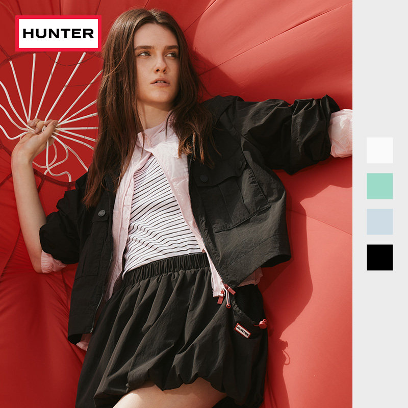 HUNTER2026春夏新款女士轻量防晒短夹克轻薄户外旅行休闲工装外套 - 实物图