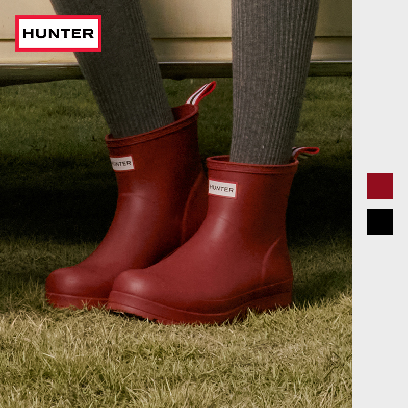 hunter酷玩雨靴涉水鞋矮筒短靴