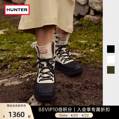 Hunter女鞋高帮靴防滑靴沙漠靴