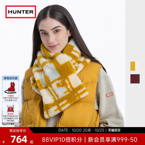 HUNTER秋冬格子保暖亲肤围巾