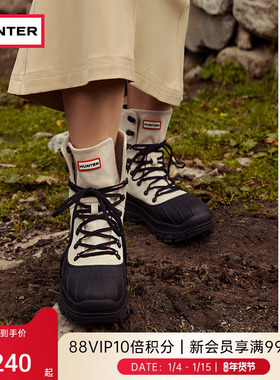 HUNTER女鞋猎鸭靴户外旅行缓震沙漠靴高帮靴防滑登山鞋马丁靴女