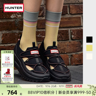 HUNTER女鞋开放式轻便透气运动玛丽珍休闲鞋户外徒步鞋女