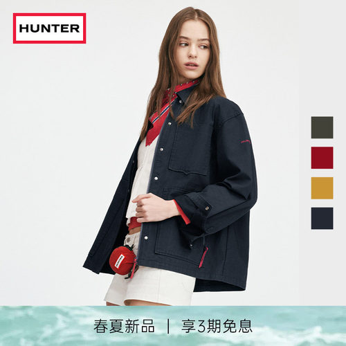 HUNTER男女款多口袋油蜡布短外套