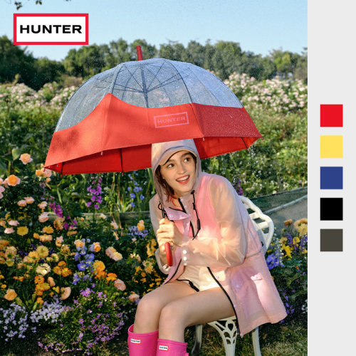 Hunter纯色透明泡泡雨伞