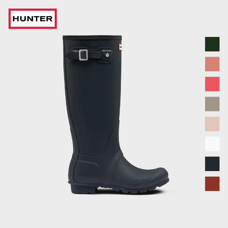 HUNTER女鞋经典惠灵顿英伦雨靴户外露营雨鞋涉水鞋防水长筒靴胶鞋