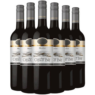 蚝湾梅洛Merlot梅乐金奖干红葡萄酒2023 新西兰原装进口红酒750ml