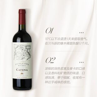 阿根廷卡氏家族Catena卡帝娜轮轮塔干红葡萄酒原瓶进口750ml