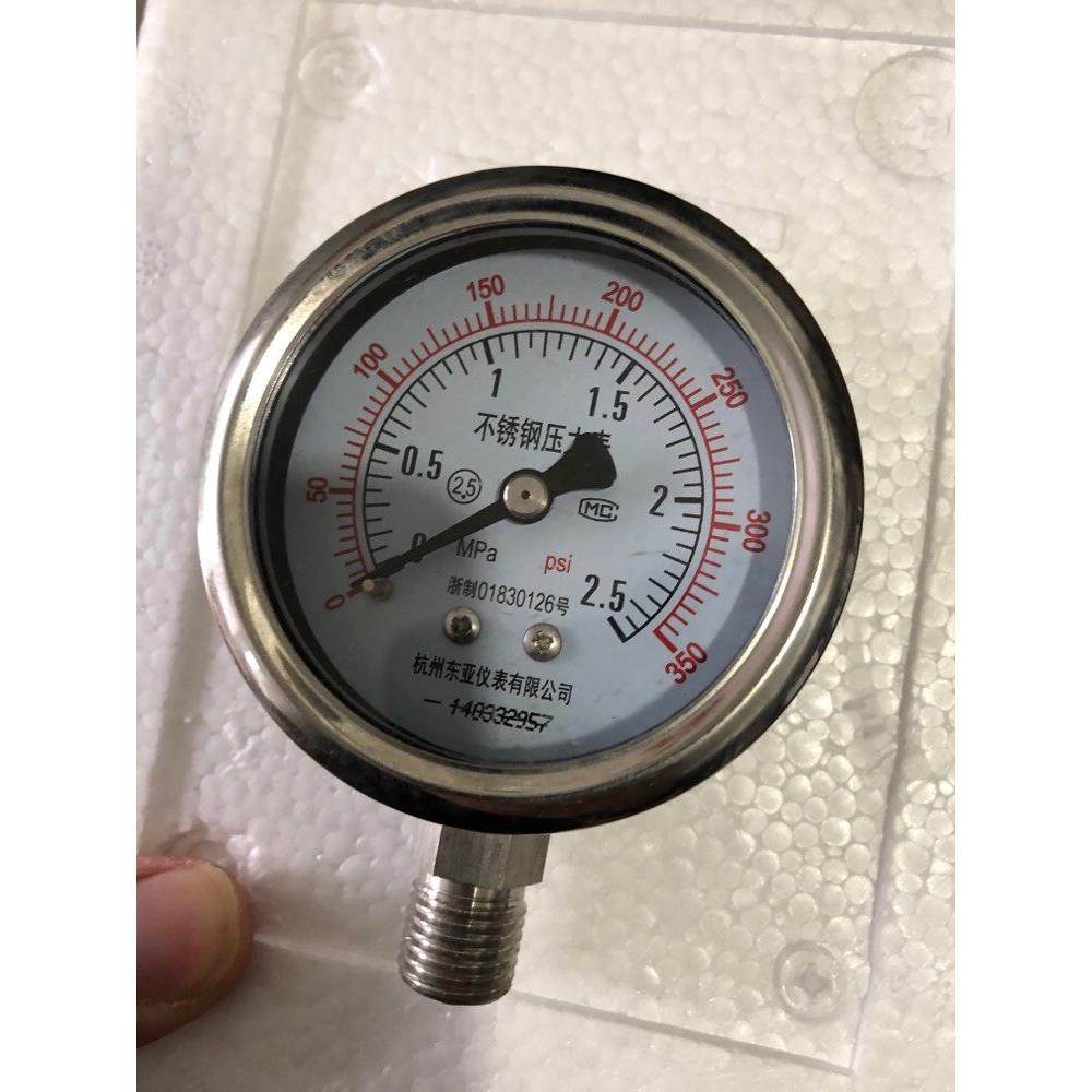 Y-60BF不锈钢压力表1.6 2.5Mpa高温压力表耐震压力表杭州东亚仪表