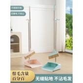 家用纯猪鬃毛扫把簸箕套装 卧室木地板软毛专用扫地不扬尘笤帚扫帚