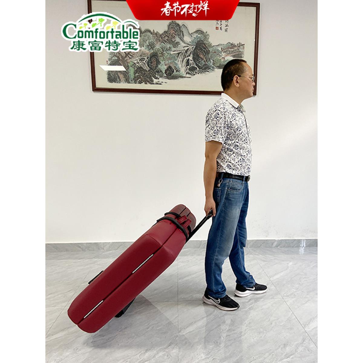 便携式可折叠收纳按摩床美容床双肩包收纳按摩床收纳专用推车杂货