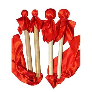 西部军鼓加长毛毡大鼓锤牛皮大鼓红鼓龙鼓实木大鼓棒包红绸