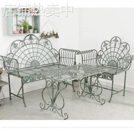 美式乡村复古铁艺带边桌公园椅子咖啡座椅户外阳台休闲椅店铺装饰,纺织面料/辅料/配套,纺织机械配件,淘宝优惠券,粉丝福利购,淘宝优惠卷