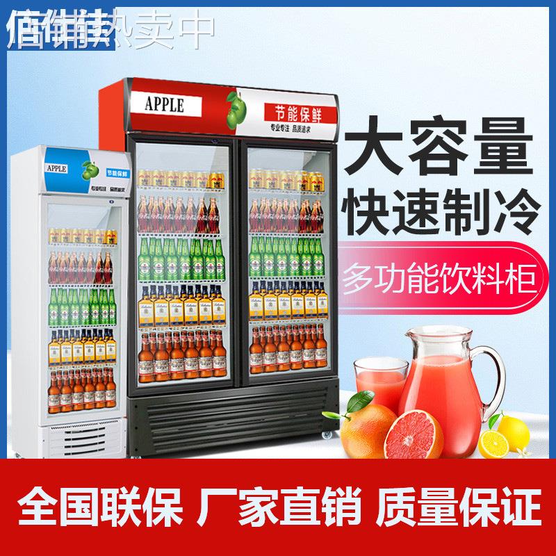 透明冰柜冷藏展示柜超市冰箱饮料柜立式商用啤酒单双门保鲜柜