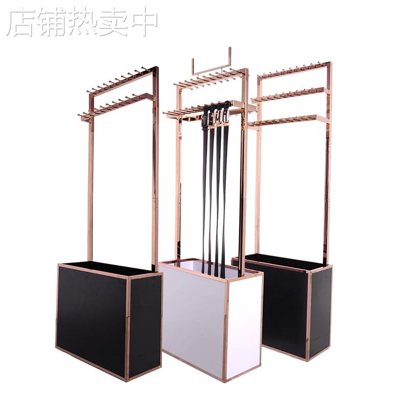 定制金属皮带架商场腰带展示陈列架多层带挂钩落地腰带收纳架