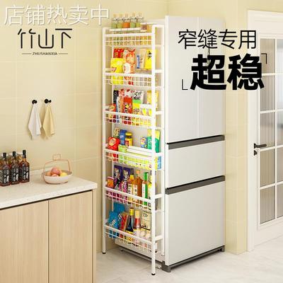 门后置物架落地免打孔壁挂厨房小窄省空间多层收纳架铁艺架子