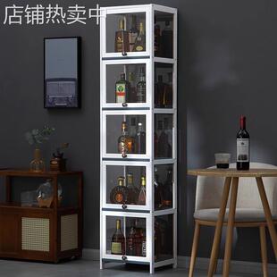 客厅酒柜靠墙储物柜展示高级感一体柜红酒展示柜小展柜家用靠墙