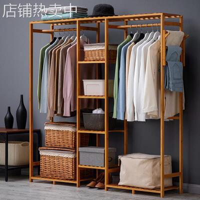 家用简易衣柜经济性出租房用挂衣区组装防尘货架式卧室衣橱结实