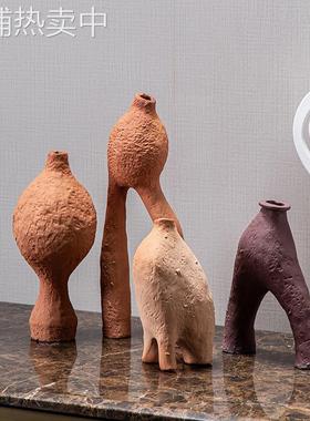 现代简约装饰卧室摆件 创意摆设家居 可爱橙色小人摆件 陶瓷工艺