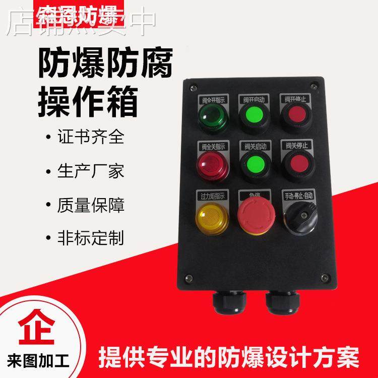 BZC防爆防腐操作柱三防控制箱防水操作箱按钮盒石油冶炼化工挂式