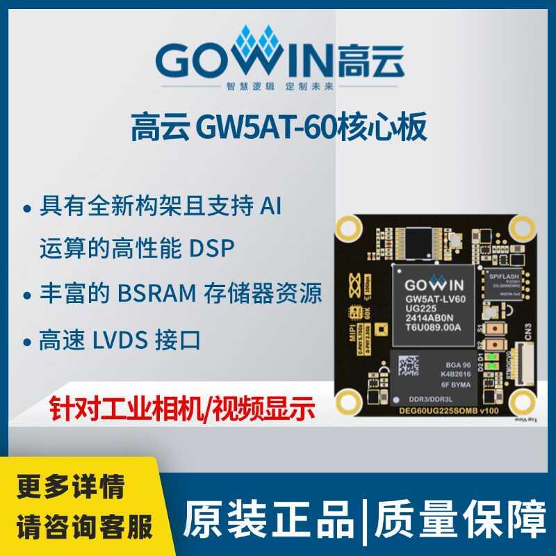 高云FPGA开发板GW5AT60/MIPI CPHY/DPHY/DDR3/SERDES视觉显示领域