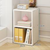 简易书柜书架置物架简约学生格子柜组合桌面桌上落地创意加宽书柜