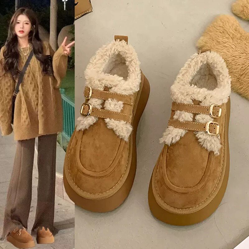 厚底勃肯鞋女子2025新款冬