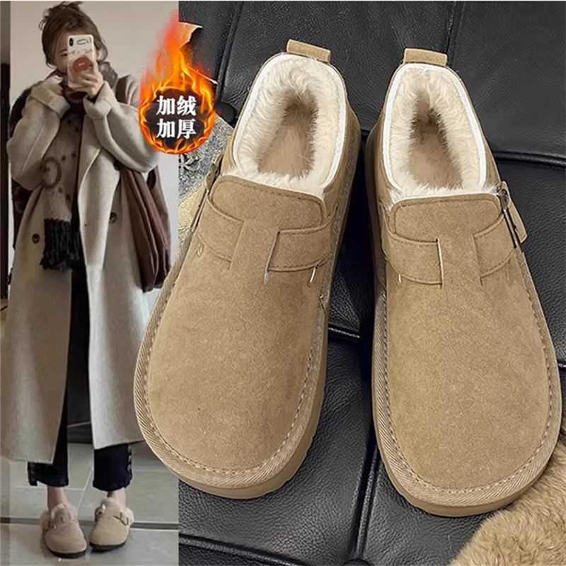 厚底加绒勃肯鞋女2025年新