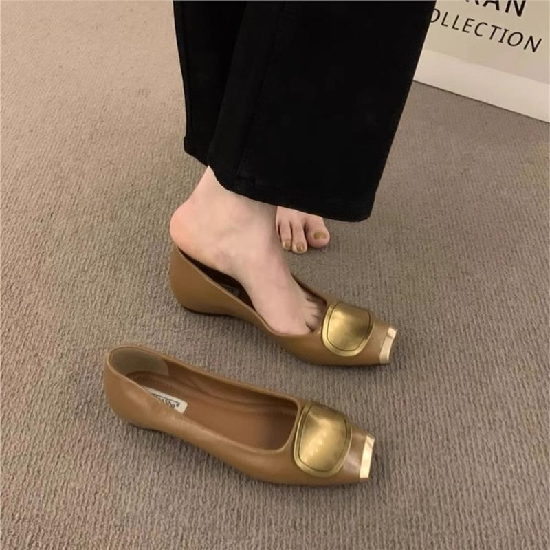 港风法式高级感内增单鞋女