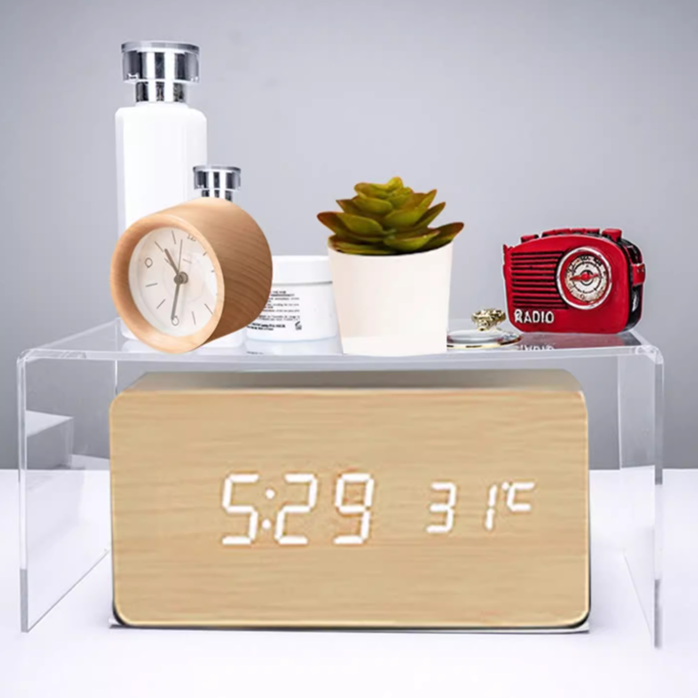 U 型透明置物隔板 博物馆展示 盲盒手办 古玩陈列 家居收纳架