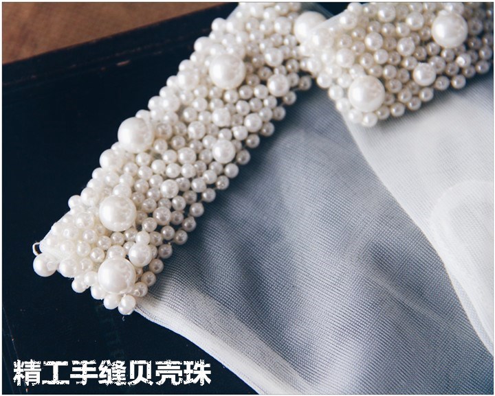 白色手工缝制珍珠水钻 网纱款全指结婚拍照。短款婚纱手套新娘手在类目 服饰配件/皮带/帽子/围巾, 婚纱礼服配件, 婚纱手套中 - 来自Buy2taobao.com提供专业的淘宝代购服务