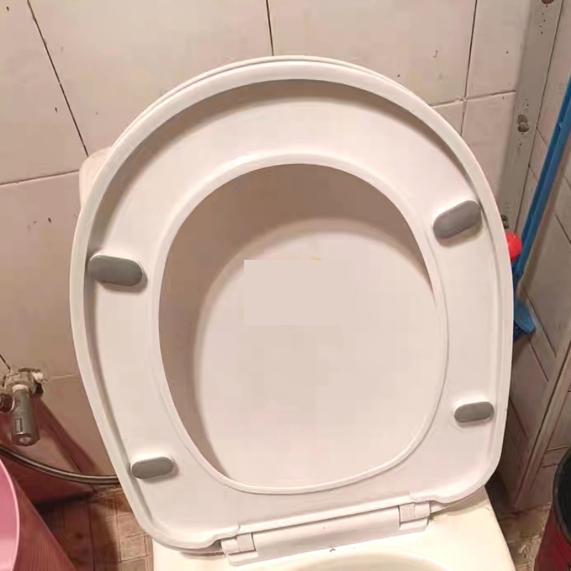 坐便器通用配件老式缓降阻尼U型V型盖子坐便马桶盖加厚盖板家用