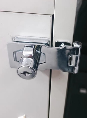 搭扣免打孔不锈钢冰箱锁衣柜锁抽屉锁防盗锁木门锁牌冰柜锁衣柜