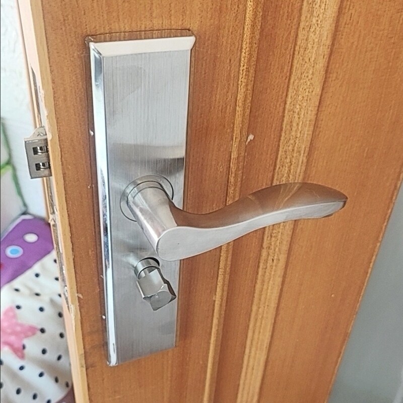 把手室内静音不锈钢锁具门锁家用通用型卧室房间门木门锁拉手锁