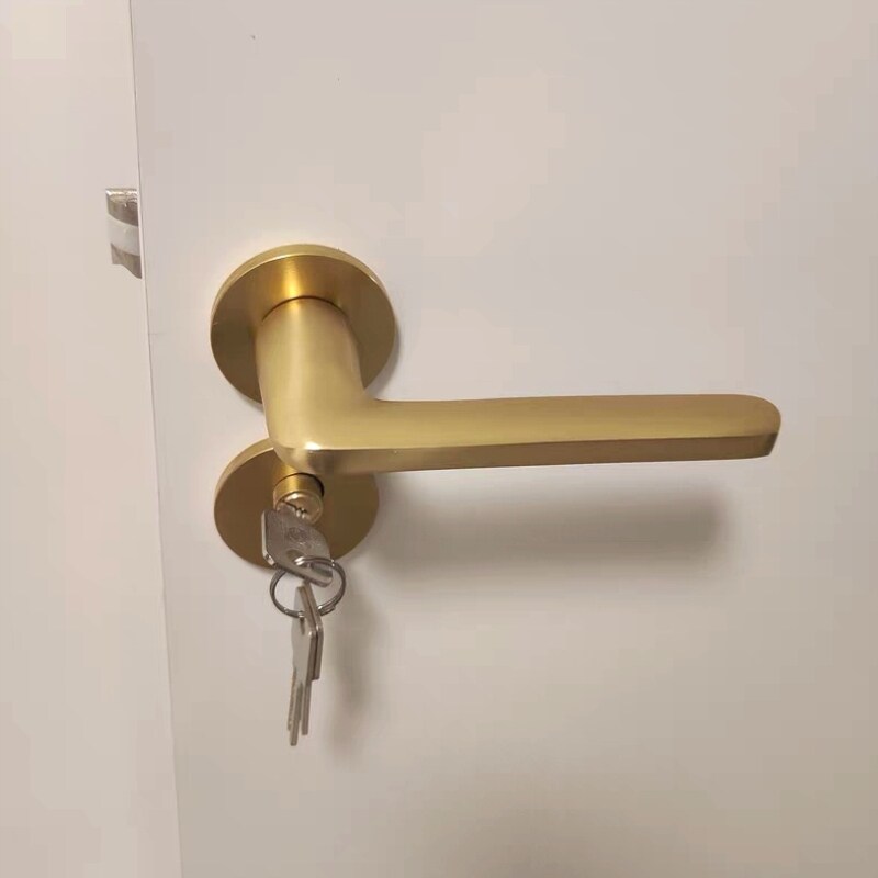 房间门锁锁具卧室门锁现代分体锁木门锁磁吸磁吸锁把手静音套装