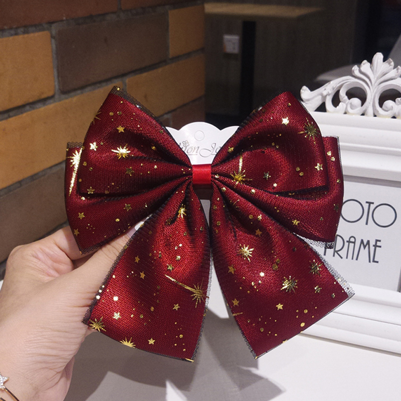 网纱蝴蝶结发夹洛丽塔发饰顶夹