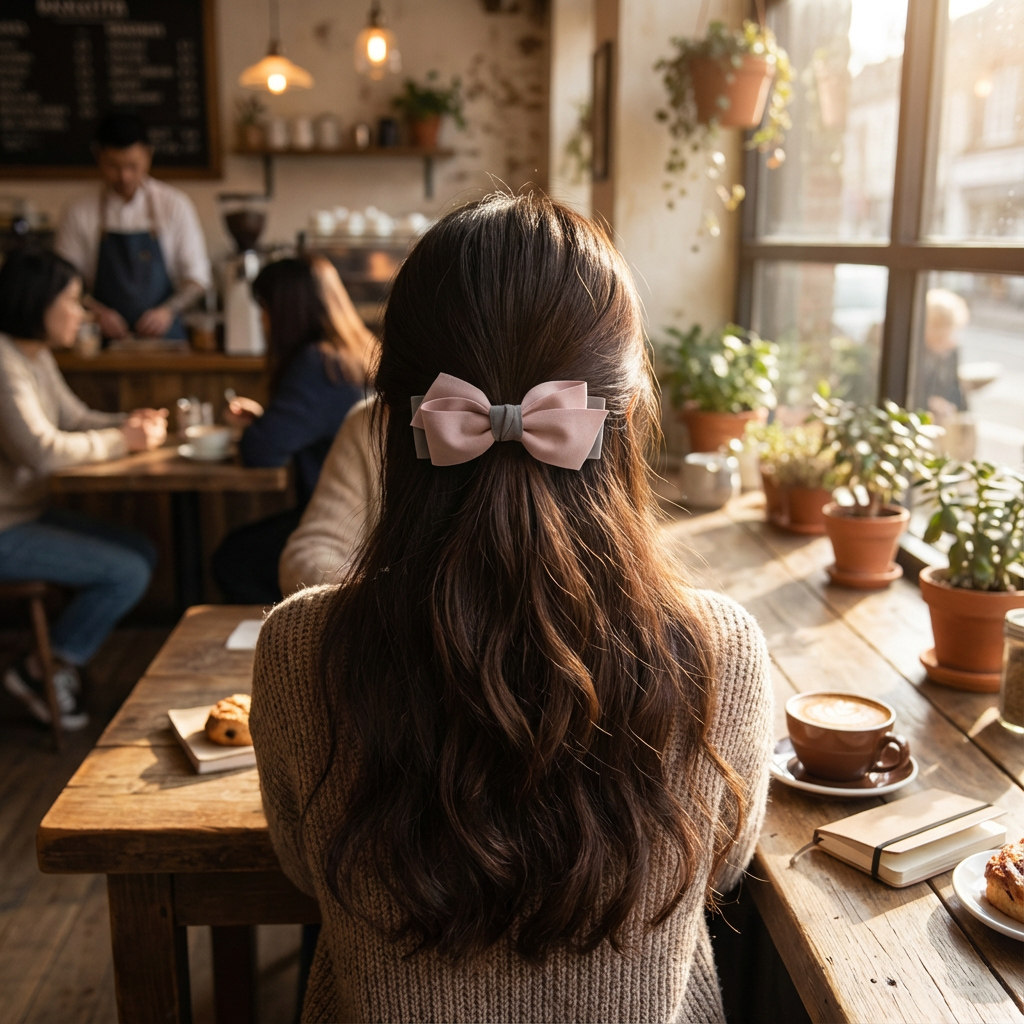 简约日系蝴蝶结发夹网红头饰发饰女弹簧夹顶夹扎马尾丸子头发圈,饰品/流行首饰/时尚饰品新,发饰,淘宝优惠券,粉丝福利购,淘宝优惠卷