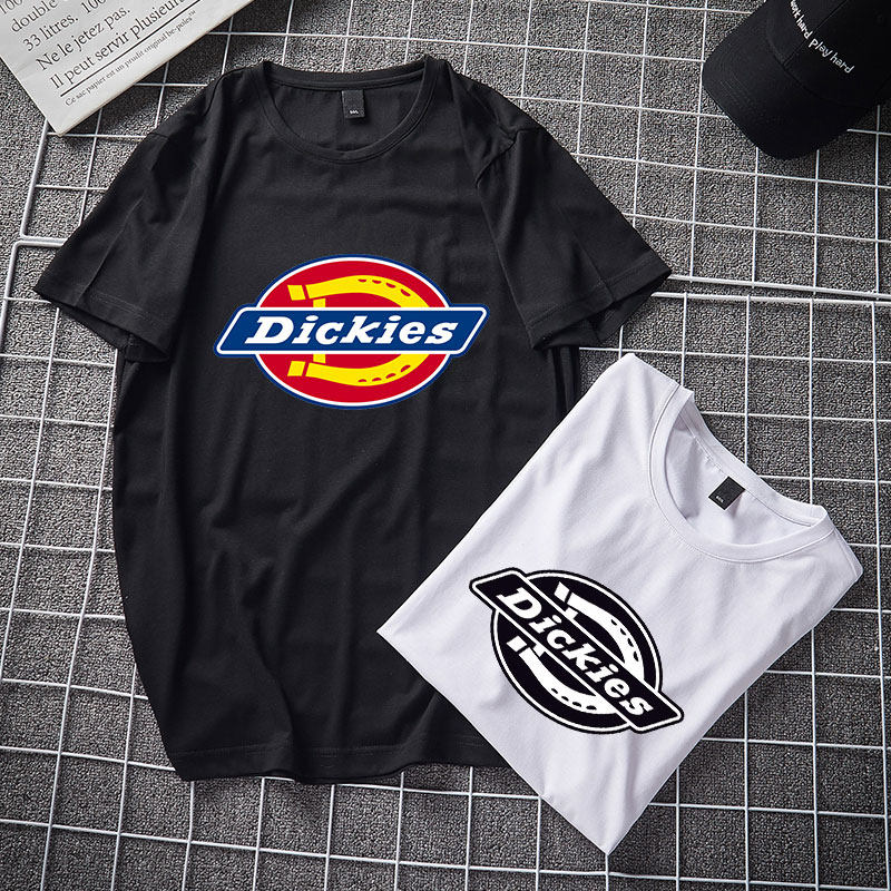 潮牌迪克斯t恤男欧美潮流欧货大版短袖宽松半袖大码纯棉情侣装ins