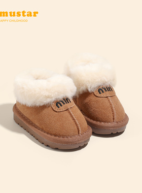 宝宝雪地靴女冬季新款加绒保暖男宝冬鞋防滑软底加厚冬天女宝棉靴