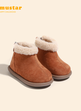 宝宝雪地靴女宝2025年冬季新款加绒加厚短靴婴儿保暖冬鞋男宝棉鞋