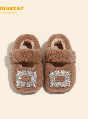 宝宝学步鞋2025年冬季新款加绒保暖男宝冬鞋防滑软底加厚女宝棉鞋