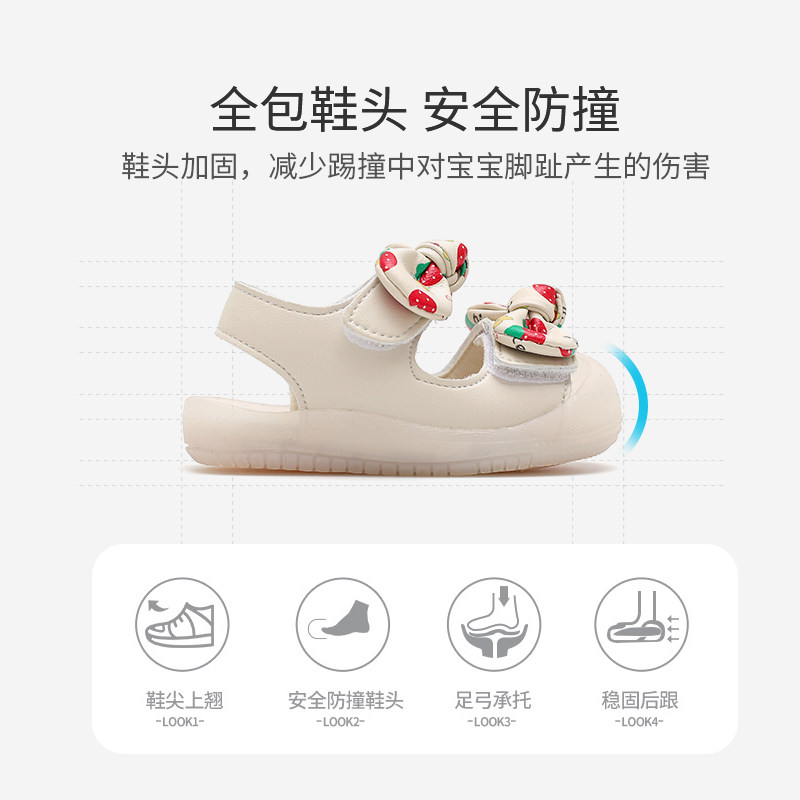 女宝宝凉鞋1一3岁夏季女童包头公主防滑软底小童沙滩婴儿学步鞋子,童鞋/婴儿鞋/亲子鞋,学步鞋,淘宝优惠券,粉丝福利购,淘宝优惠卷